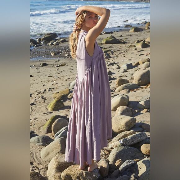 NWOT Free People Madelyn Midi Dress - Black - Picture 10 of 10